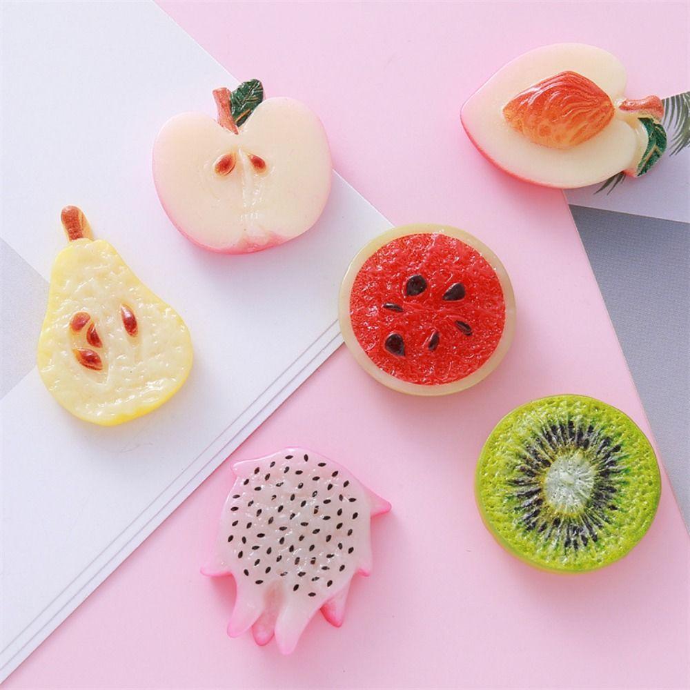 

Mini Hair Clip Accessories Kiwifruit Handmade Hairpin Material Fruit Resin Patch Female Style Kiwi Fruit