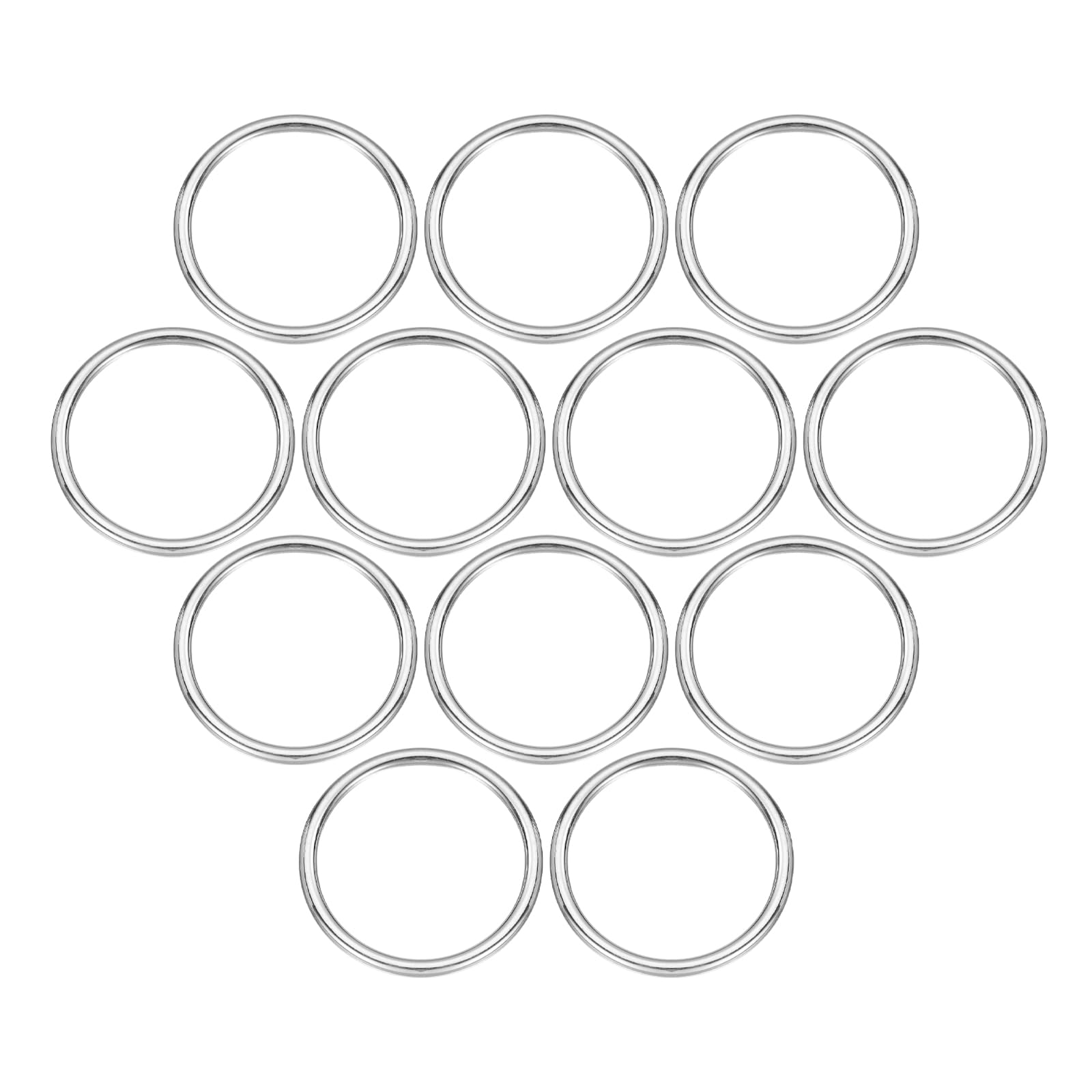 

32pcs Buckles ID Thickness Zinc Alloy Opening Clasp Clips for Craft Key Ring Bag Strap Belt DIY Accessories Bright Silver [uxcell] O-Ring 50mm/2