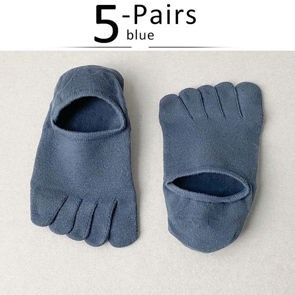 5 Pairs Invisible Toe Socks Summer Thin Cotton Mesh Shallow Mouth Soft Elastic Breathable Deodorant Cool 5 Finger Socks Sokken