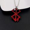 Anime Berserk Symbole Logo Collier Tendance Mode Guts Épée Logo Pendentifs Cosplay Bijoux Décoration Collier Accessoires Cadeaux
