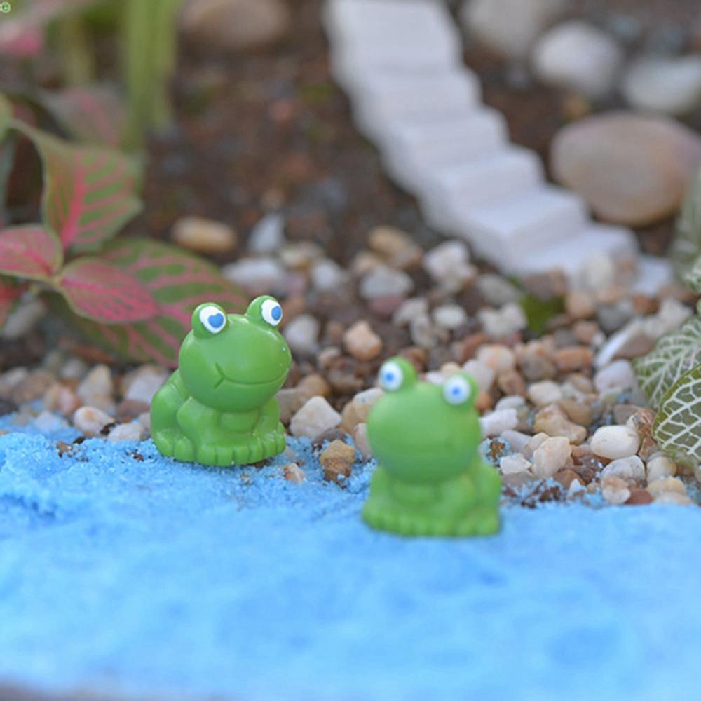 Decoration Figurine Home Resin Blue Eye Frog Miniatures Fairy Garden Bonsai Decor Micro Landscape