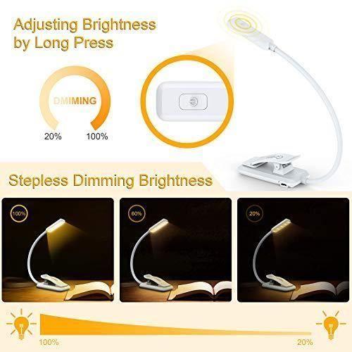 Lampe De Lecture - Gritin - Liseuse Clip 9 LED - Gradation Progressive - 3 Modes De Couleur - Rechargeable USB