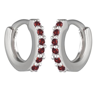 [R4817] - Silver 'Sissi' Silver Hoop Earrings (rhodium) - 10mm 1mm