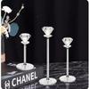 Clear Crystal Glass Candlestick Table Centerpiece Candle Holders for Wedding Party Living Room Decor