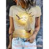 3D Printed Train Ballet T Shirt For Women Paint Brush Pattern T-Shirts Summer Fashion Round Neck Loose Tops Short Sleeve Tees