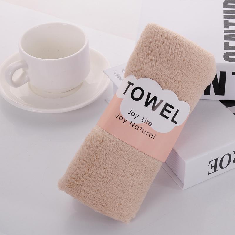 Solid Color Coral Fleece Towel Warp Knitted Trimming Does Not Deform Thickened Soft Absorbent Set Bath Towel