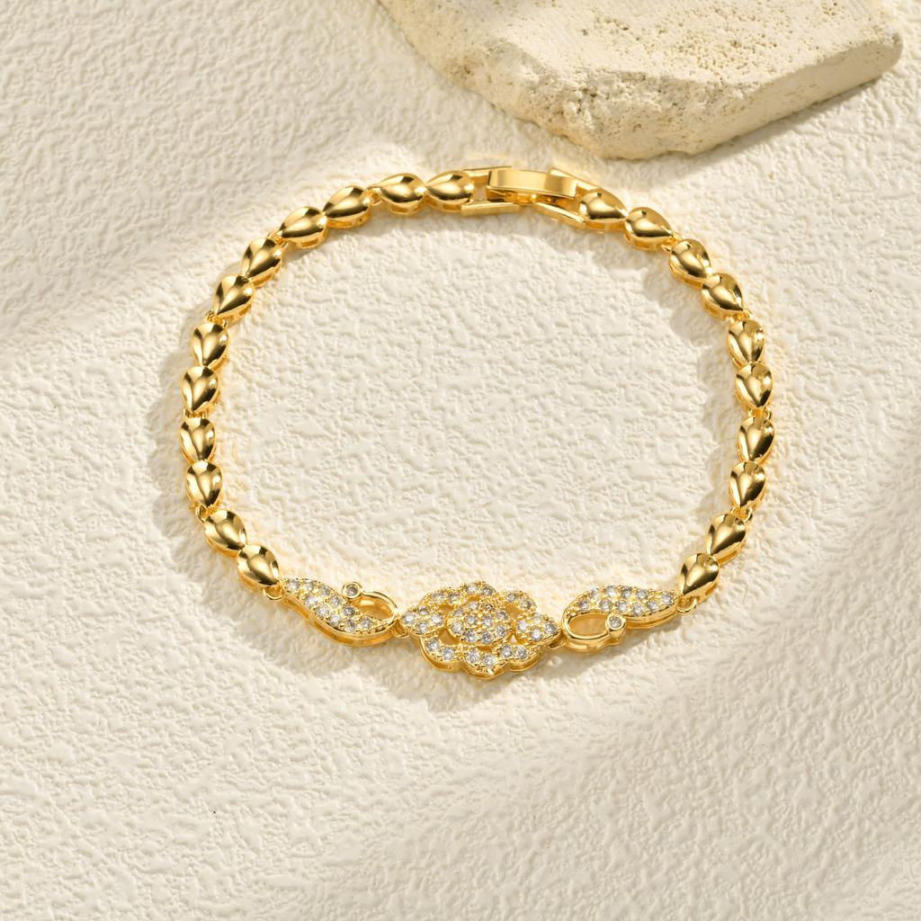 Dainty Shiny Cubic Zircon Butterfly Bracelet, Endless Love Infinity Symbol Charm Wristband Bracelets for Women Jewelry Wedding