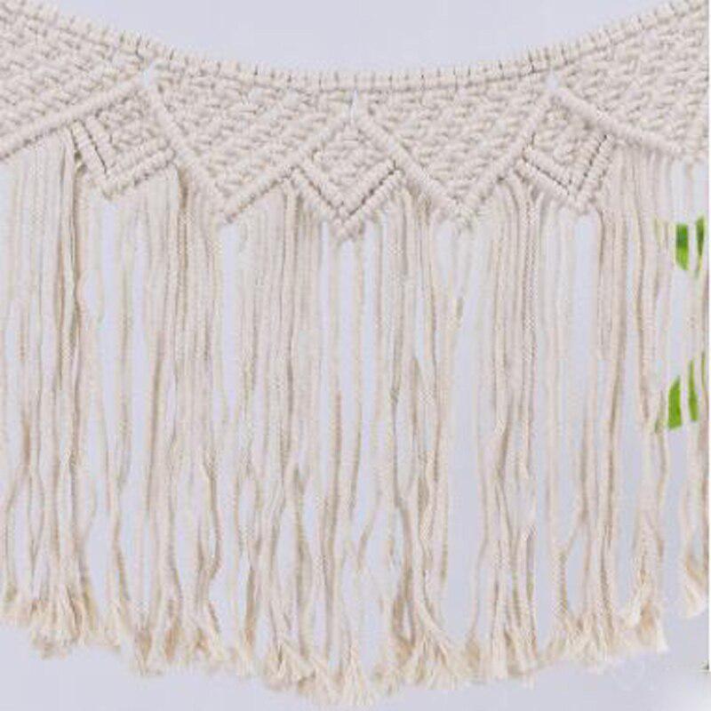 Macrame Wall Art Hand-made Dyed Cotton Wall Hanging Tapestry and Lace Home Decor Home Decoration