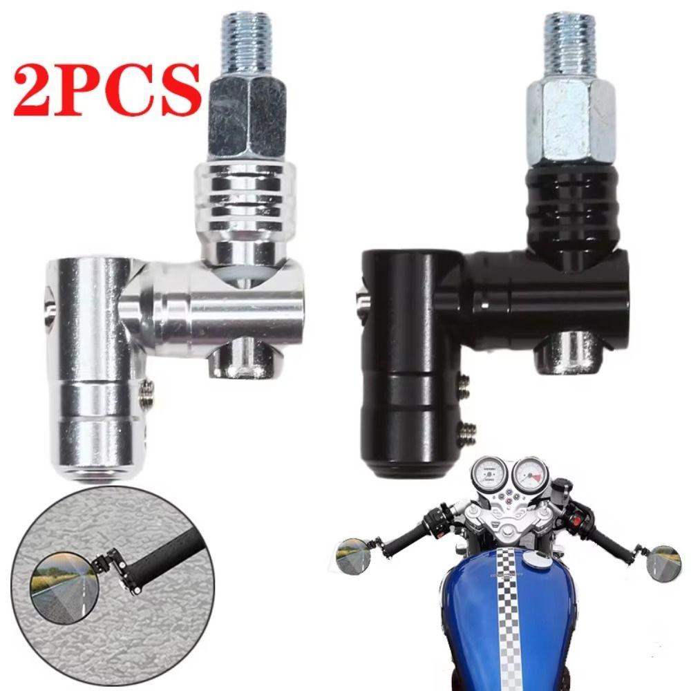 2Pcs Adjustable Motorcycle Mirror Mount Aluminum Zinc Zinc Alloy Mirror Riser Bracket  Bike Accessories