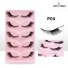 RED SIREN Cat Eye Lashes 5 Pairs Winged Wispy Natural False Eyelashes Makeup Fox Eye Faux Mink Eyelashes
