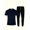 Men's Classic and Fashionable Casual Sports Pants and Short Sleeves Set, with Comfortable and Soft Fabric, Suitable for Daily Wear or Travel