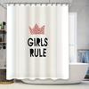 Décoration Chambre Fille Mignonne Rideau de Douche Thème Princesse Décor Salle de Bain Enfants Décor Chambre Adolescente Tissu Lavable Fond