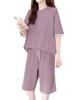 Trzy Joy Loungewear Odzież wypoczynkowa na wiosnę i luźny krótki uroczy top i dół rozmiary plus rozmiar S piżama damska, lato, dopasowany, rękawy, zestaw,