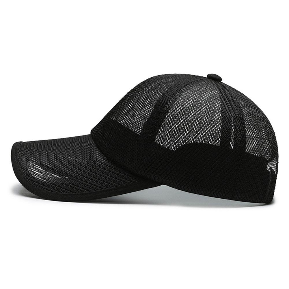 Men Cap Hollow Brim Breathable Mesh Cap Adjustable Comfortable Breathable Cap Outdoor Sunscreen Casual Cap