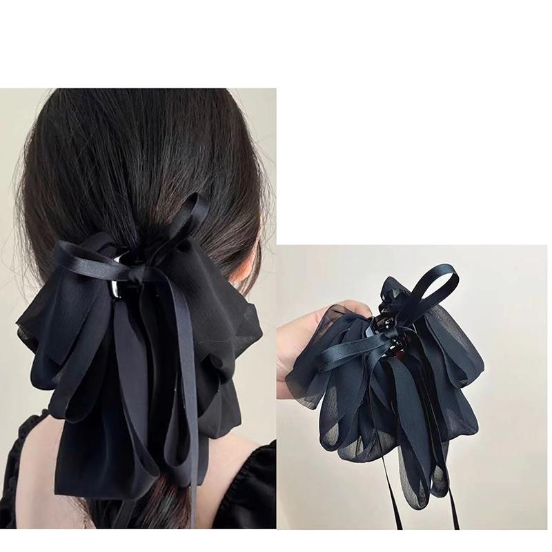 Large Bowknot Hair Claws Clip Shark Claw Hair Clips Solid Bow Hairpin Barrettes For Ponytail Women Hair Accessories Headband