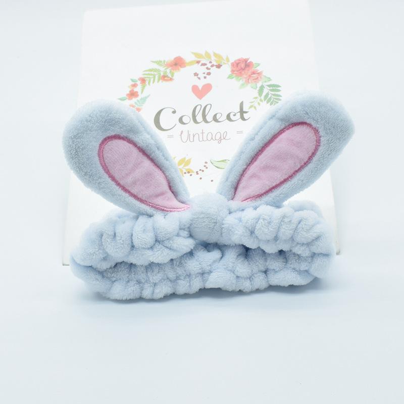 Cute Bunny Ears Women's Headband for Makeup Yoga Skincare Spa & Shower Soft & Funny for Washing Face