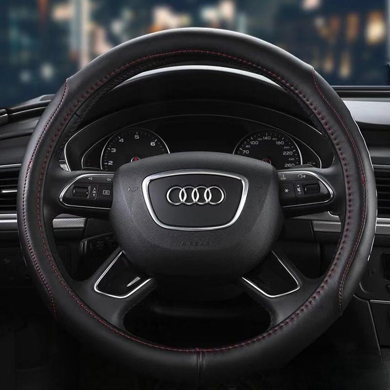 Leather Steering Wheel Cover Suitable for 3q A4L A6L Q5L Q2L Q3 A3 A5 A8 Q7TT All Season Handle Steering Coversq3