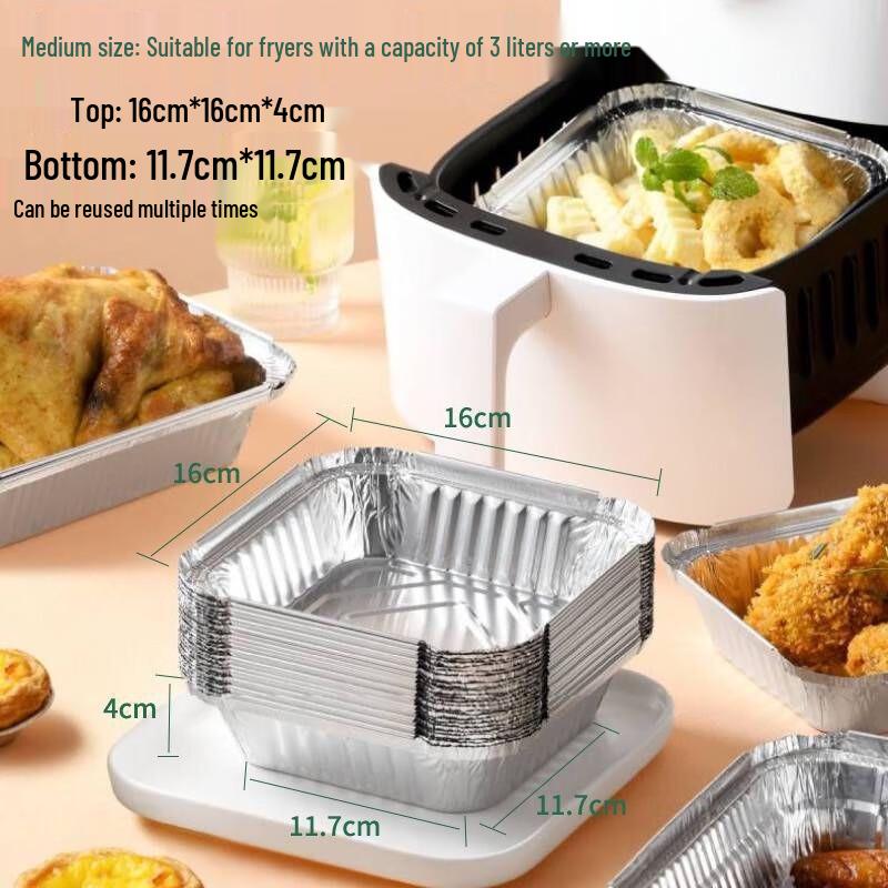 Fumede Round Disposable Aluminum Foil Bowls