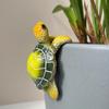 Resin Turtle Planter Decorations - Hanging Sea Turtle for Pot Tortoise Figure Plant Pot Hanger Small Statue for Turtle Cute Plants Turtle Sculptures