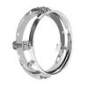 7 inch Car Headlight Round Ring Mounting Bracket for Jeep Wrangler (Silver)