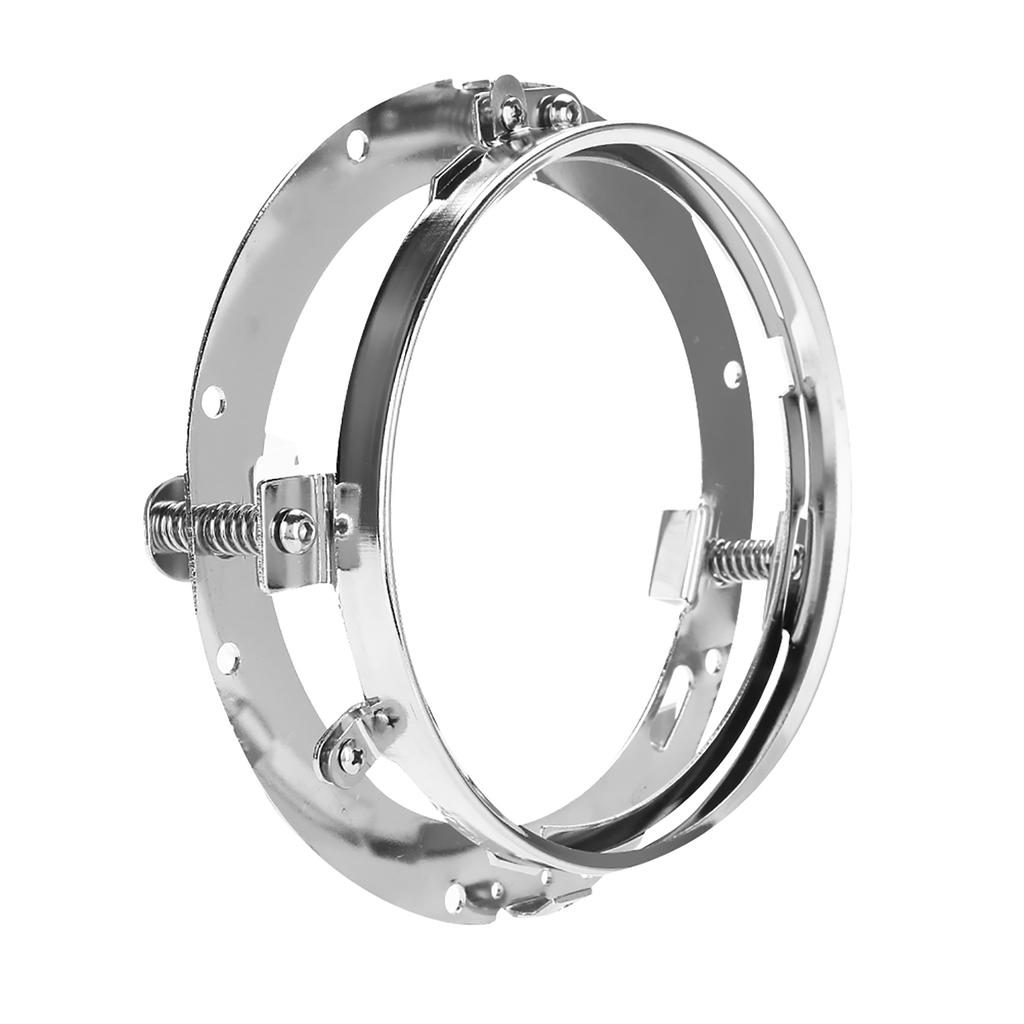 7 inch Car Headlight Round Ring Mounting Bracket for Jeep Wrangler (Silver)