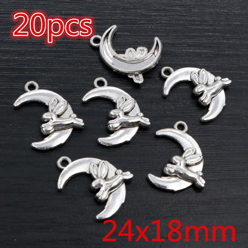 Neues Mode-Multi-Stil Antik Versilbert Bronze Mond Anhänger Metalllegierung Anhänger DIY Anhänger DIY Schmuckherstellung Zubehör