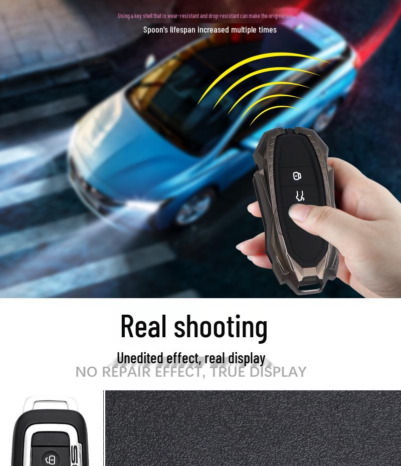 Premium Metal Protective Shell for 2021 Qoros 5 Key - Fits Qoros 3/5/7