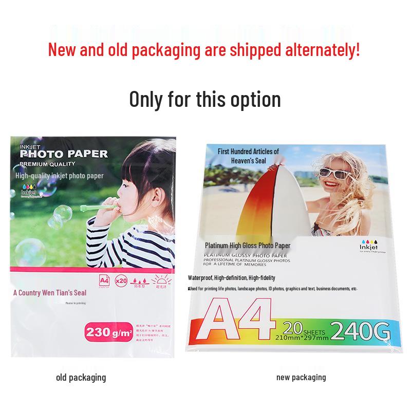 Platinum High Gloss 200g Waterproof Photo Paper, 5x7 Inch, A5, A3, for Color Printers.