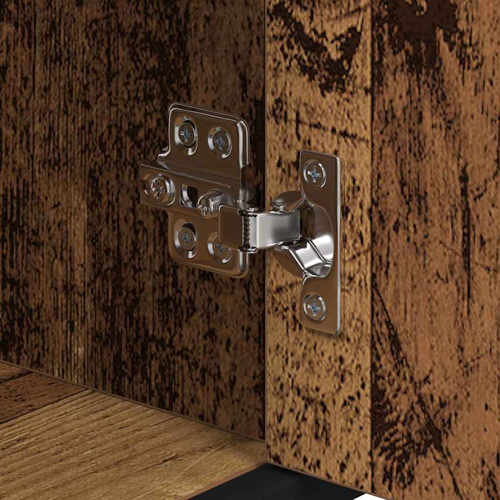 Bathroom Furniture Set with Shelf 3 pcs Reclaimed Wood Engineered Wood