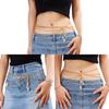 Female Summer Gold Pearl Multilayer Body Chain With Lobster Clasp For Fashion Trendy Wear