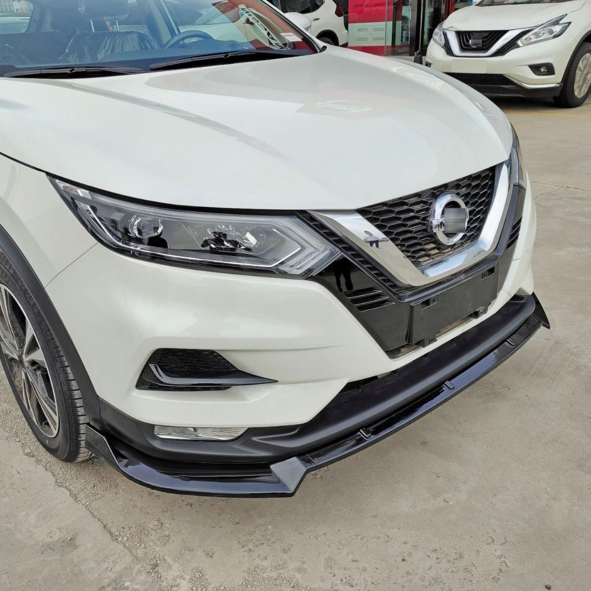 Передний сплиттер кузовной комплект для Nissan Qashqai 19-20: Износостойкие, противоударные боковые юбки и передний сплиттер Matte Black