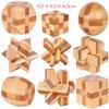 11 Types 4,5 cm Casse-tête Cerveau IQ Serrure Kong Ming Puzzles Encastrables en Bois 3D Jeu Jouet Pour Adultes Enfants Vente en Gros
