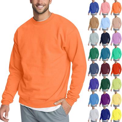 Men's Casual Fashion Comfortable Color Round Neck Pullover Sweatshirt Sweatshirt