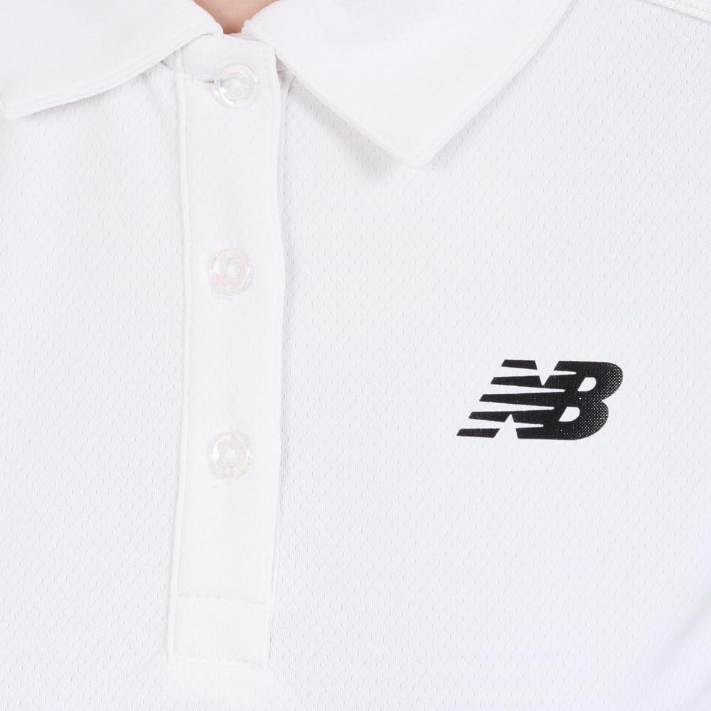 Golf Short Sleeve Polo Shirt Thermal UV 0 [New Balance] Women's (KoKaGeMAX Cooling, Protection, Stretch) / 012-4168503 030_White [S]