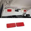 Red Soft Carbon Interior Vanity Mirror Trim Sticker For Subaru Forester SK 19-24