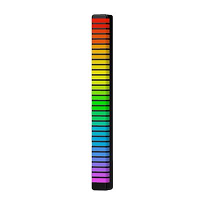 Sound Pickup Light LED RGB Lighting Voice APP Control Music Rhythm Light Bar for Party 3D Black 5V Battery