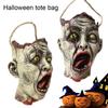 Halloween Spooky Candy Bucket Zombie Head Handbag Creepy Trick or Treat Candy Pail for Halloween Party Haunted Houses Decoration