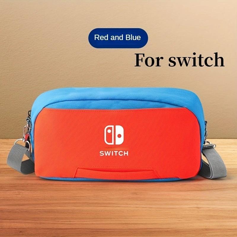Nintendo Switch Multifunctional Storage Bag with Soft Plush Inside Portable Large Capacity Storage Waterproof Crossbody Bag