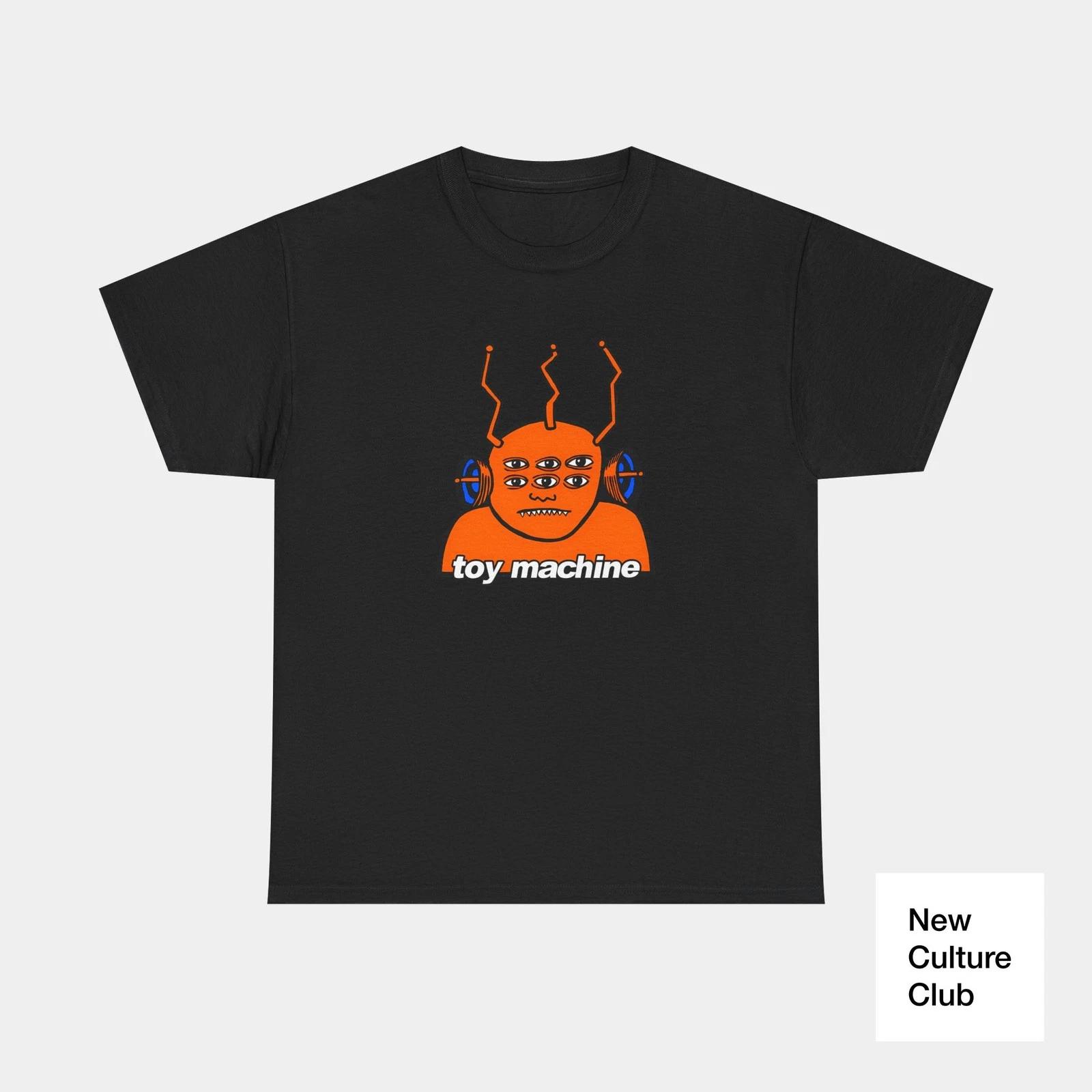 

Toy Machine Orange Transmissionator Funky Alien 1996 Skateboarding 100% Cotton T-shirt Mens Tees Top Print S