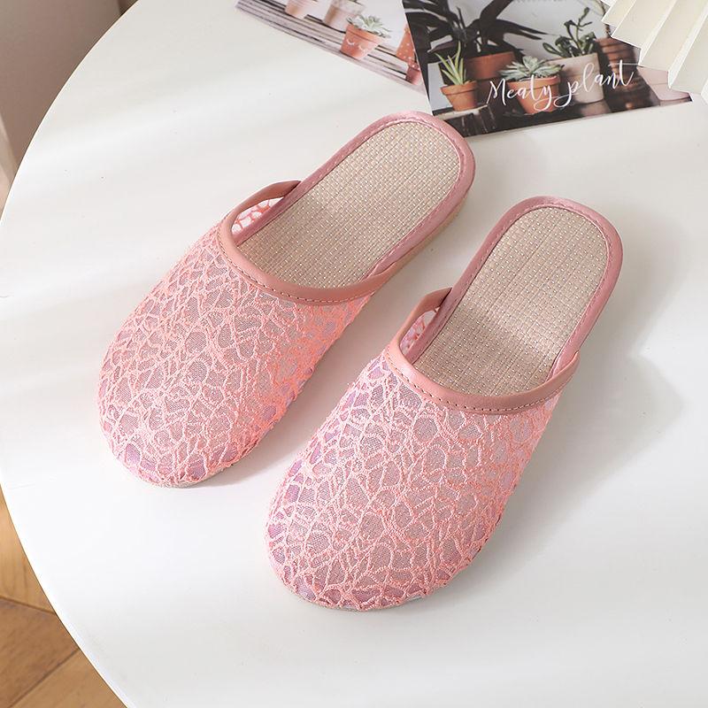 

Летние полутапочки Женские уличные сетчатые тапочки Дышащие, Нескользящие, Износостойкая сетчатая поверхность 41 розовый