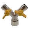 Gas Valve Connector Valve For Inlet Hose Multifunctional 3-way Adapter Distributor Double Switch Ball High Quality