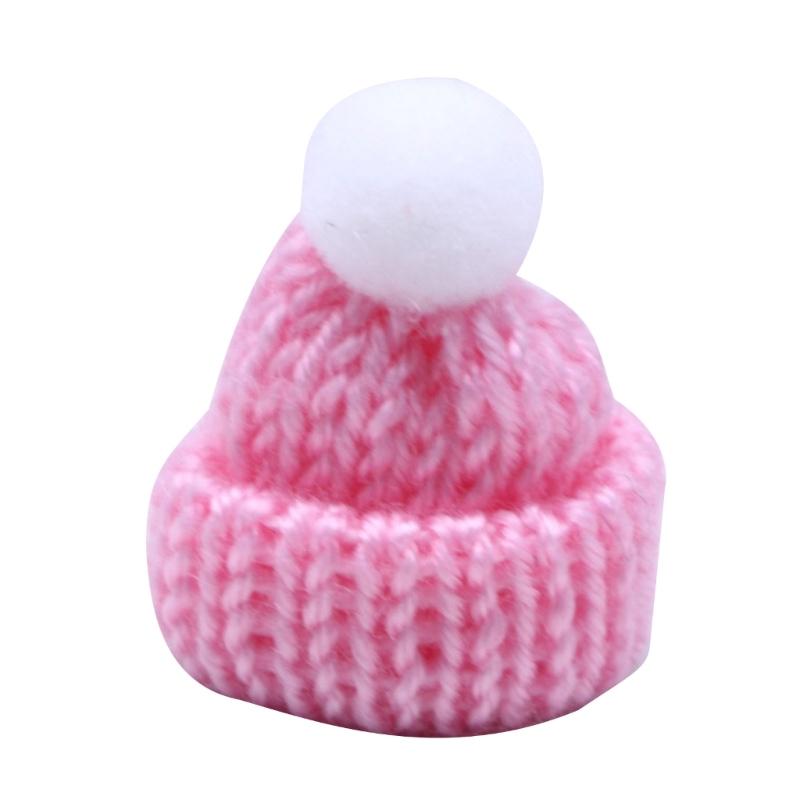 Bundle of 10 Mini Knitted Hats Clothing Accessories and Children Hair Accessories for DIY Decorative Crafts Household