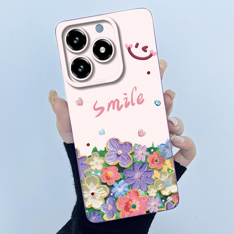 Case For Realme C61 C63 Cute Panda Sweet Girls Cats Silicone Soft Back Cover For Realme Narzo N63 2024 Bumper Protective Casing