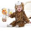 Flannel Animal Shaped Jumpsuit, Baby Hooded Crawling Suit, Children's Cartoon Performance Suit