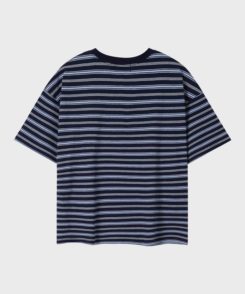 LEIRE Essential Striped Crop T-Shirt [Multi Navy St]