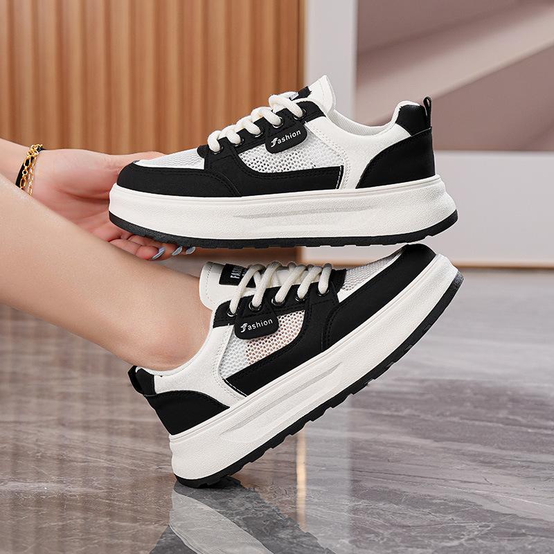 Summer new ins trendy student platform mesh breathable casual board shoes H