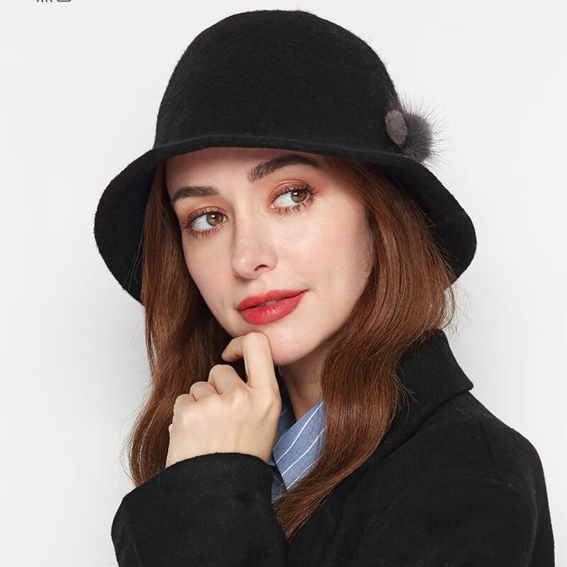Kamon Retro Wool Felt Bucket Hat 57cm