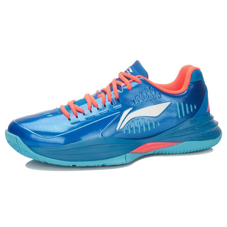 Li Ning Storm Cushioning Low top Basketball Shoes Unisex Blue Red ABPJ039-8