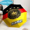 Custom Name Umbrella German Football Crest Umbrella 8-Frame for Travel, Camping, Casual Lightweight Portable, Essential for Family Gifts