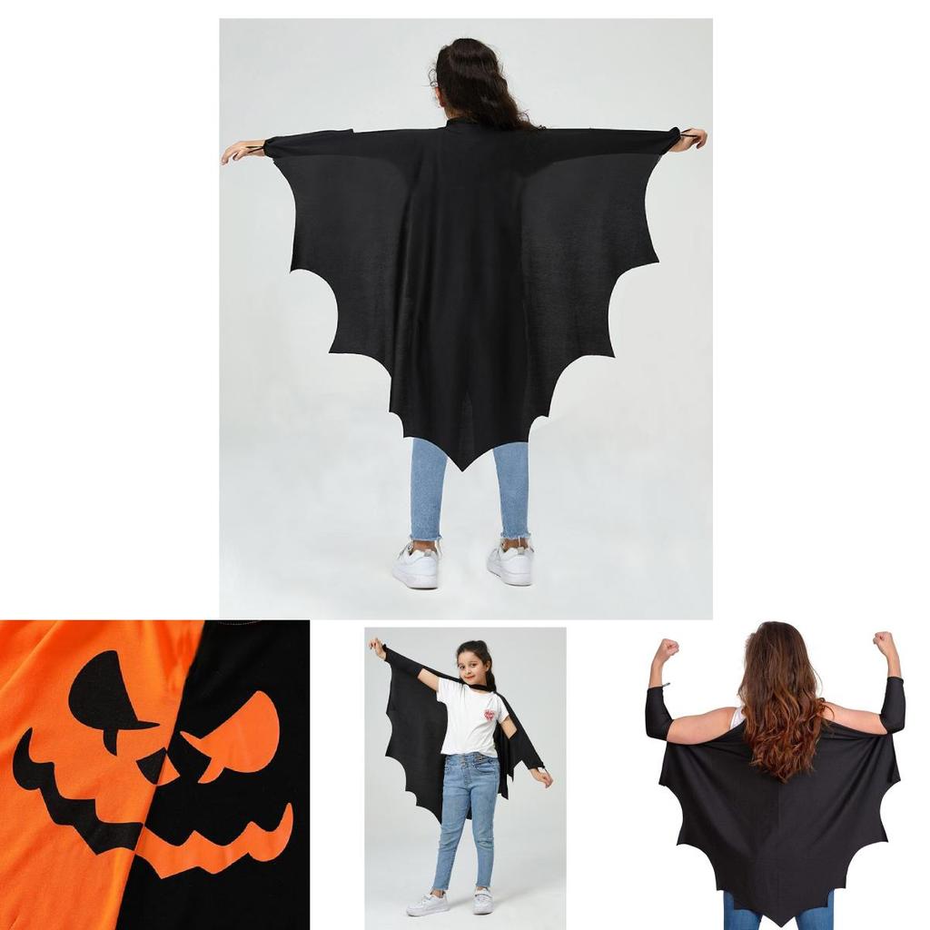 Halloween Kids Costume Pumpkin Bat Cloak Cosplay With Polyester Material For Holiday Party